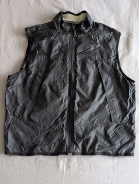 GAP Men's Black Nylon Zip-Up Vest
